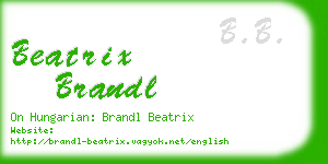 beatrix brandl business card